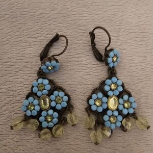 Dainty Faux Turquoise Pierced Earrings